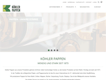 Tablet Screenshot of koehlerpappen.de